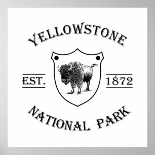 Poster parque nacional de yellowstone