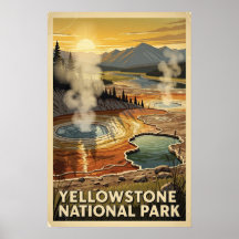 Parque Nacional de Yellowstone Retro 