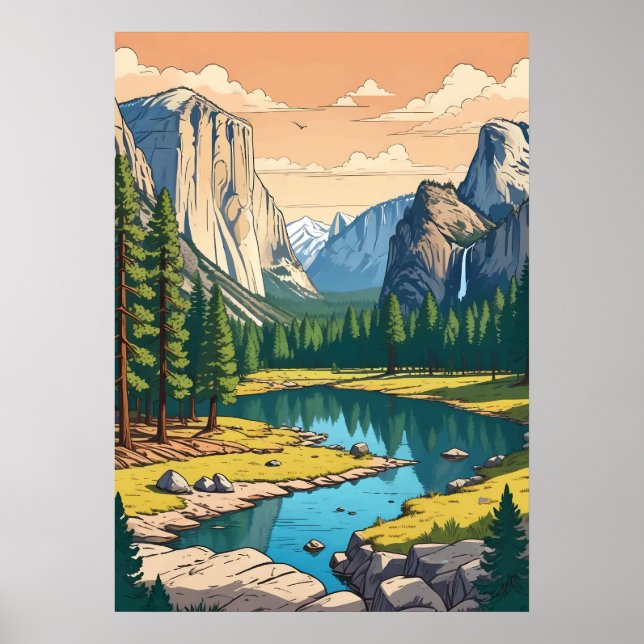 Poster Parque Nacional de Yosemite (Frente)