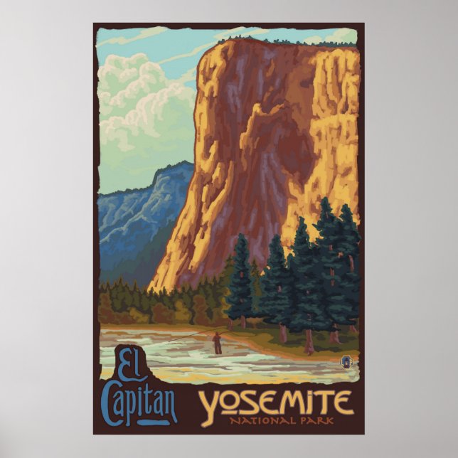 Poster Parque Nacional de Yosemite, CA - El Capitan Poste (Frente)