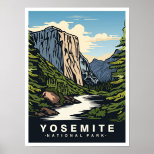 Poster Parque Nacional de Yosemite Califórnia EUA Viagem