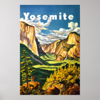 Póster Parque Nacional de Yosemite California Viagem Arte