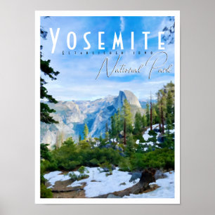 Poster Parque Nacional de Yosemite, Metade Dome