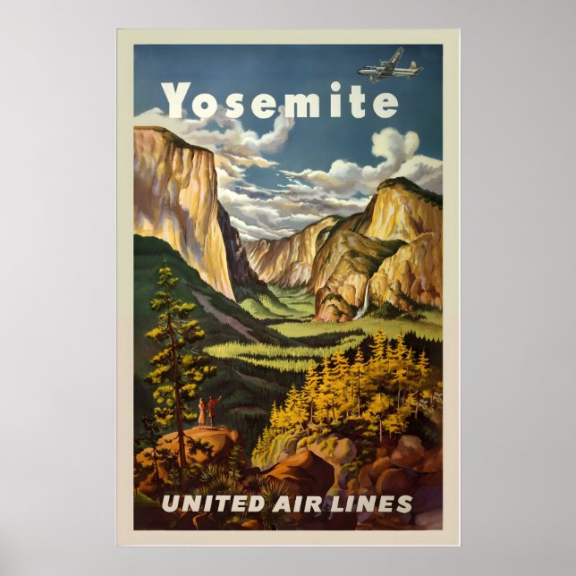 Poster Parque Nacional de Yosemite Montanhas Nacional de  (Frente)