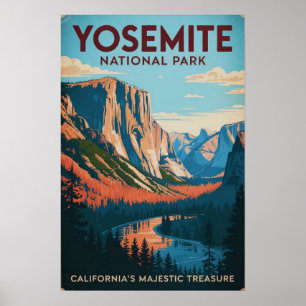 Poster Parque Nacional de Yosemite Vintage
