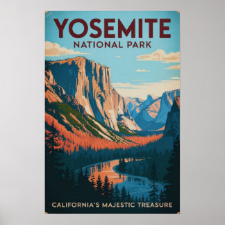 Poster Parque Nacional de Yosemite Vintage