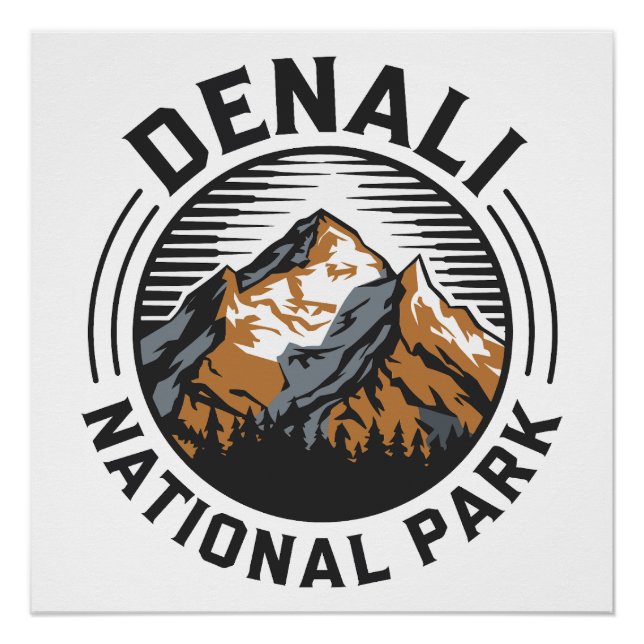 Póster Parque Nacional Denali (Frente)