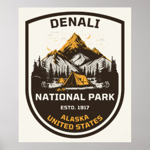 Poster Parque Nacional Denali Externato e Natureza
