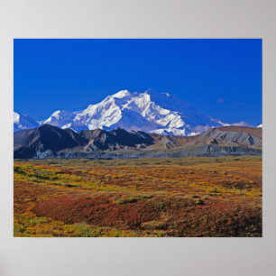 Poster Parque Nacional Denali Mt. McKinley, Alasca.