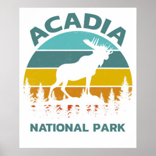 Poster Parque Nacional do Alce Antigo da Acadia