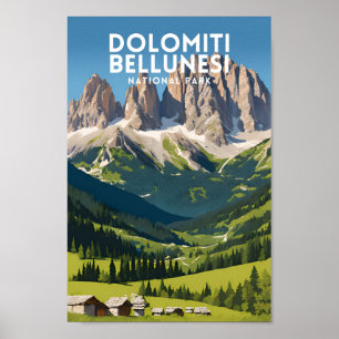 Poster Parque Nacional do Dolzegovina Bellunesi
