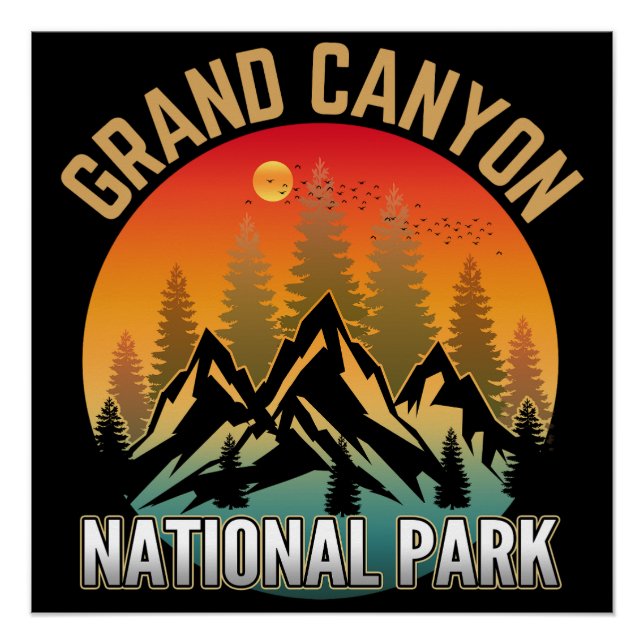 Póster Parque Nacional do Grand Canyon (Frente)