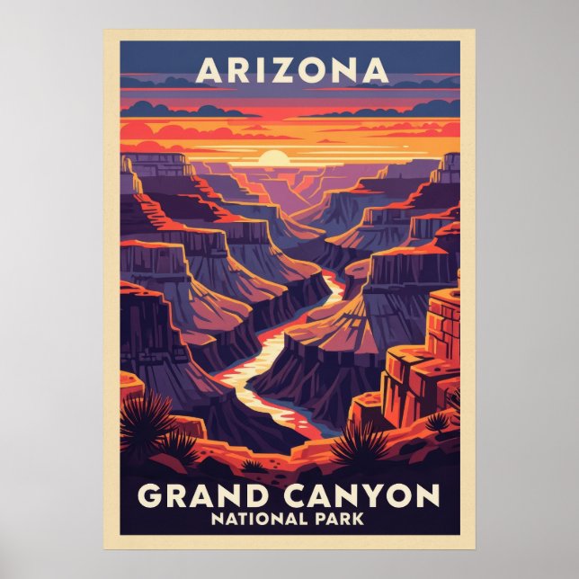 Poster Parque Nacional do Grand Canyon arizona V02 (Frente)