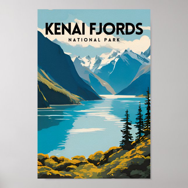 Poster Parque Nacional do Kenai Fjords (Frente)