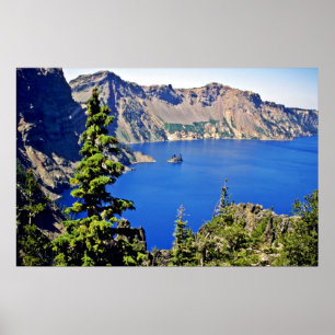 Poster Parque nacional do lago crater