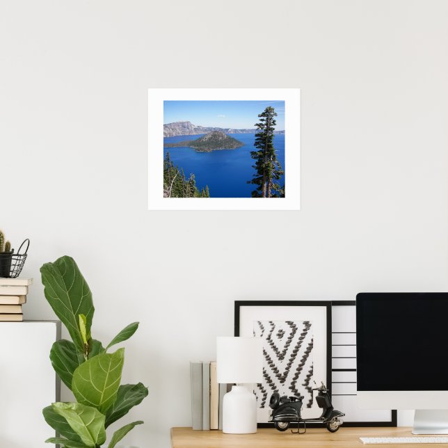 Poster Parque Nacional do Lago da Cratera Cênica (Escritório em casa)
