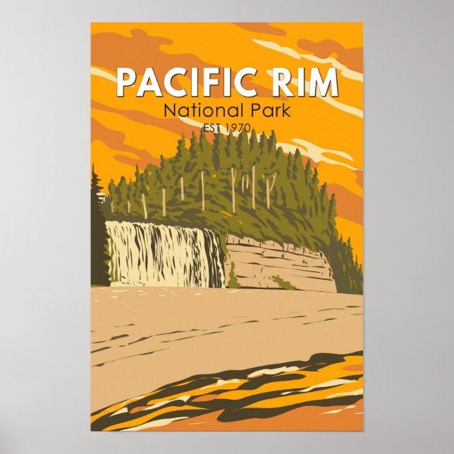 Poster Parque Nacional do Rim do Pacífico, Reserva Viagem (Frente)