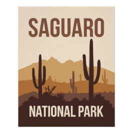 Póster Parque Nacional do Saguaro - Viagem mínima