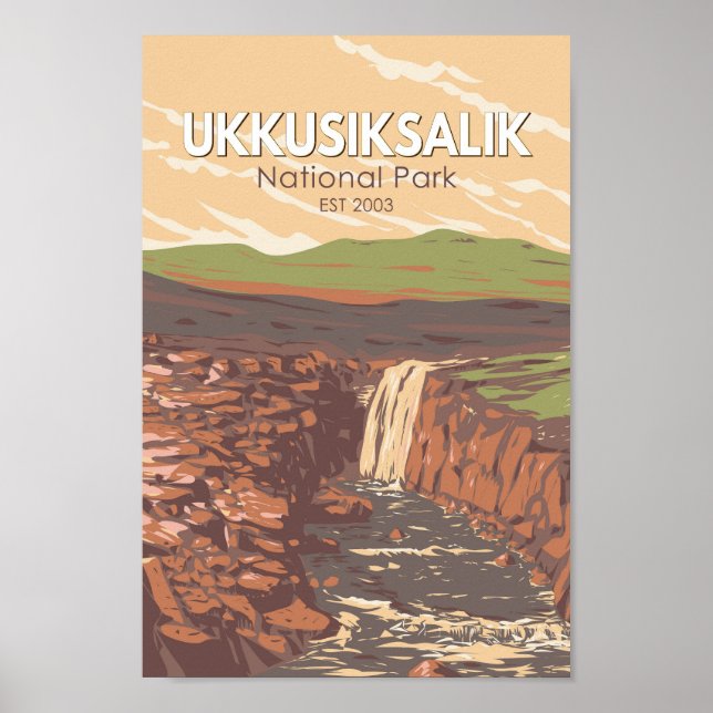Poster Parque Nacional do Ukkusiksalik, Canadá, Viagem Vi (Frente)