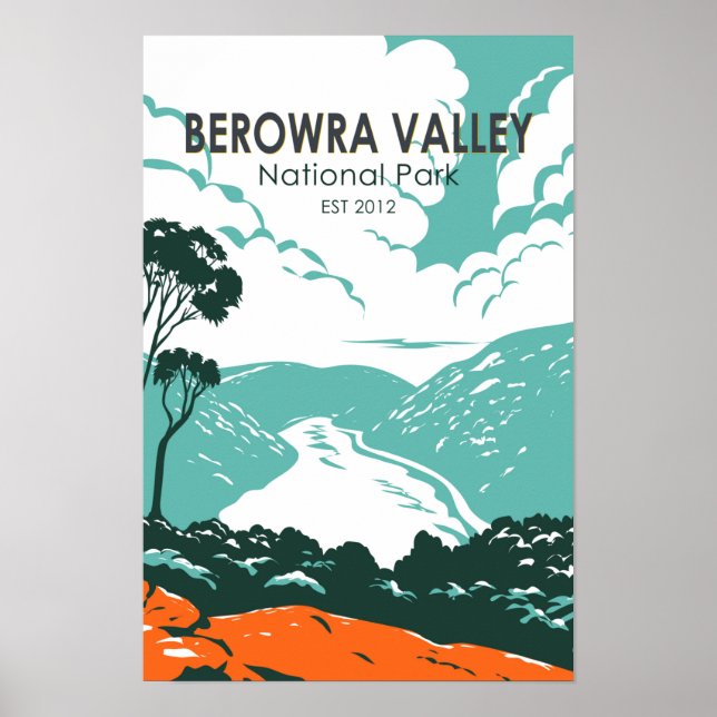 Poster Parque Nacional do Vale Berowra Austrália (Frente)