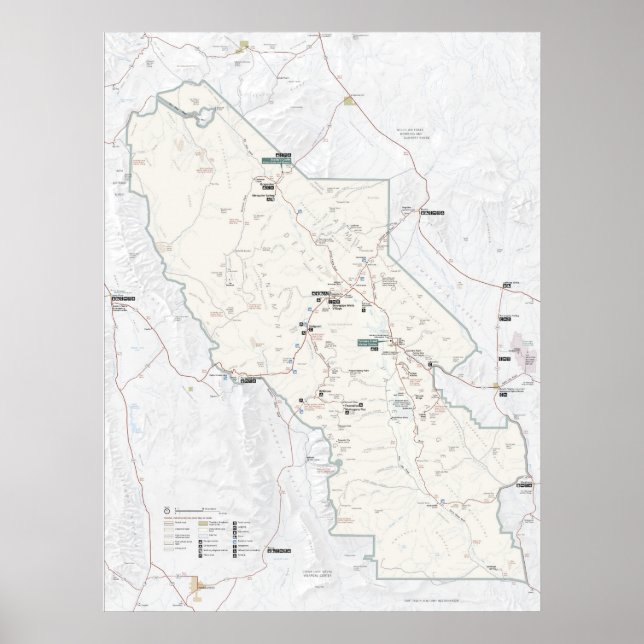 Póster Parque Nacional do Vale da Morte (Frente)