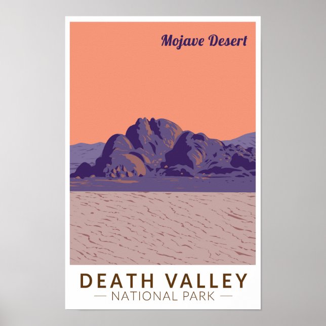 Poster Parque Nacional do Vale da Morte Viagem pelo Deser (Frente)