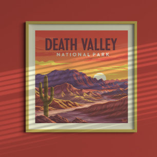 Poster Parque Nacional do Vale da Morte Vintage