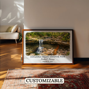 Poster Parque Nacional do Vale de Cuyahoga Ohio Aquarela