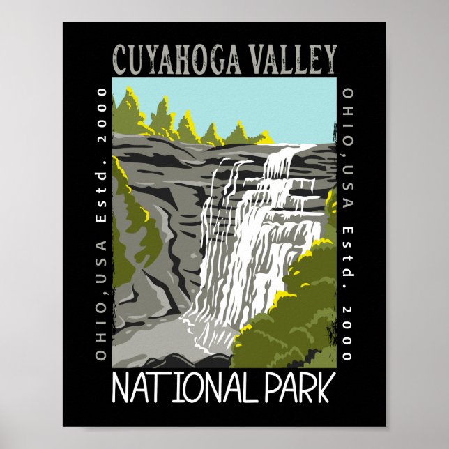 Poster Parque Nacional do Vale do Cuyahoga, Ohio, se afli (Frente)