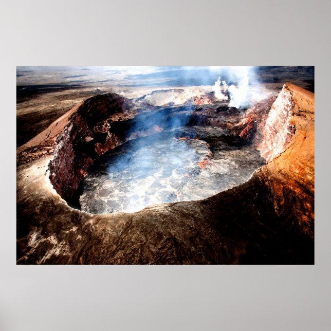 Póster Parque Nacional do Vulcão Havaí (Frente)