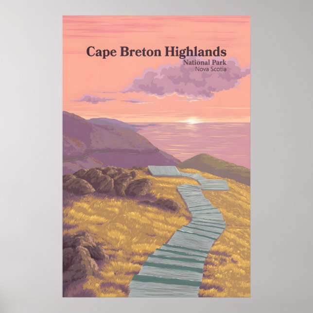 Poster Parque Nacional dos Planaltos de Cape Breton Nova  (Frente)