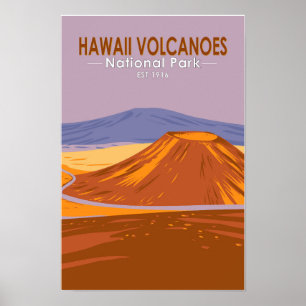 Poster Parque Nacional dos Vulcões do Havaí Mauna Kea Vin