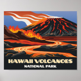 Poster Parque Nacional dos Vulcões do Havaí, Mauna Loa Vi