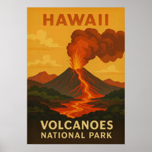 Poster Parque Nacional dos Vulcões do Havaí V01
