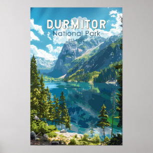 Poster Parque Nacional Durmitor Montenegro Viagem Arte