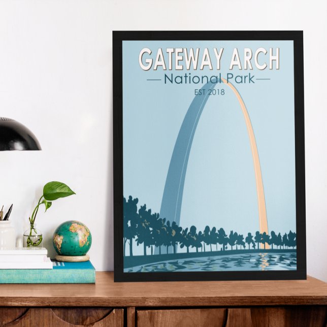 Poster Parque Nacional Gateway Arch Vintage (Criador carregado)