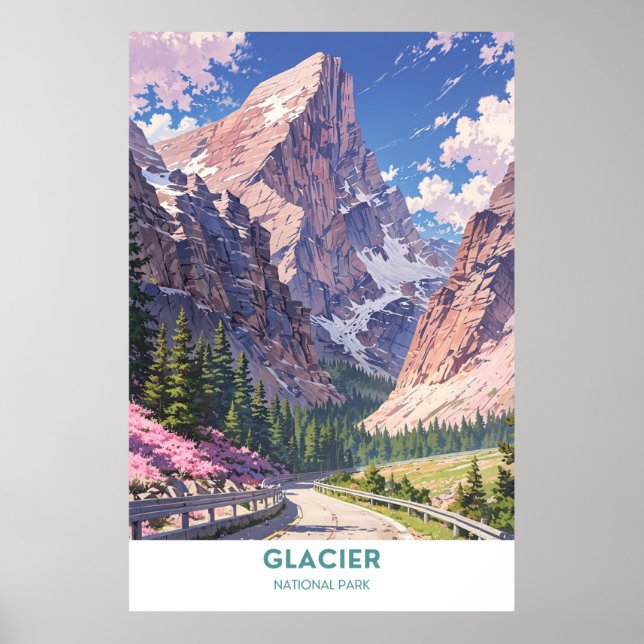 Poster Parque Nacional Glacier (Frente)
