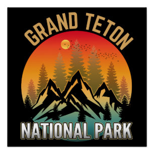 Póster Parque Nacional Grand Teton