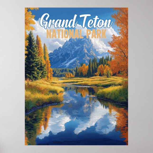 Poster Parque Nacional Grand Teton (Frente)