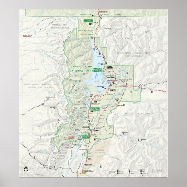 Póster Parque Nacional Grand Teton (Frente)