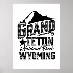 Poster Parque Nacional Grand Teton, Wyoming Cartaz antigo