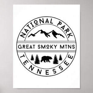 Poster Parque Nacional Great Smoky Mountains Tennessee Na