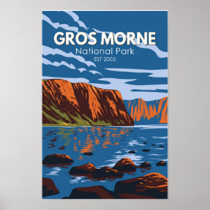 Poster Parque Nacional Gros Morne Canadá Viagem Arte Vint