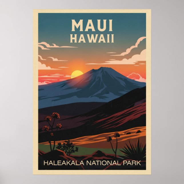 Poster Parque Nacional Hawaii Haleakala V02 (Frente)