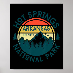 Poster Parque Nacional Hot Springs Arkansas Trilha Nature