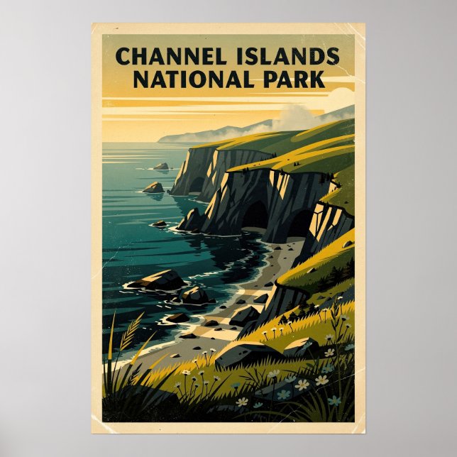 Poster Parque Nacional Ilhas do Canal Retro (Frente)