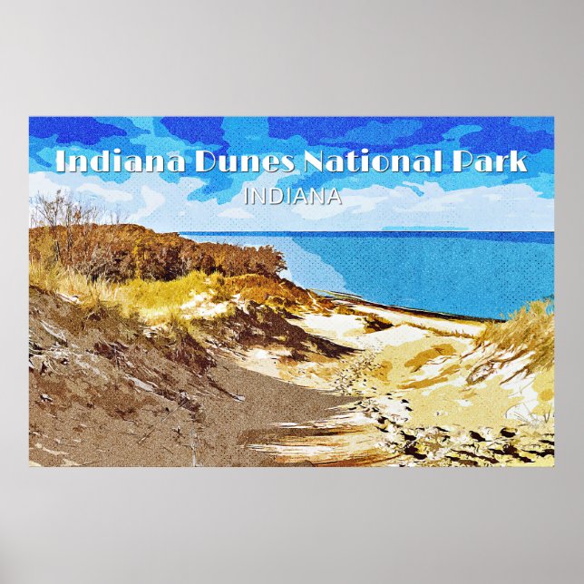 Poster Parque Nacional Indiana Dunes (Frente)