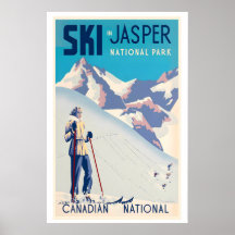Parque Nacional Jasper Canadá Mulher Esquiando Vin