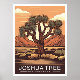 Poster Parque Nacional Joshua Tree Califórnia EUA Viagem