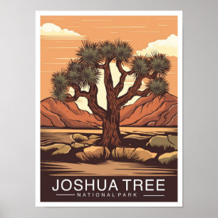 Poster Parque Nacional Joshua Tree Califórnia EUA Viagem